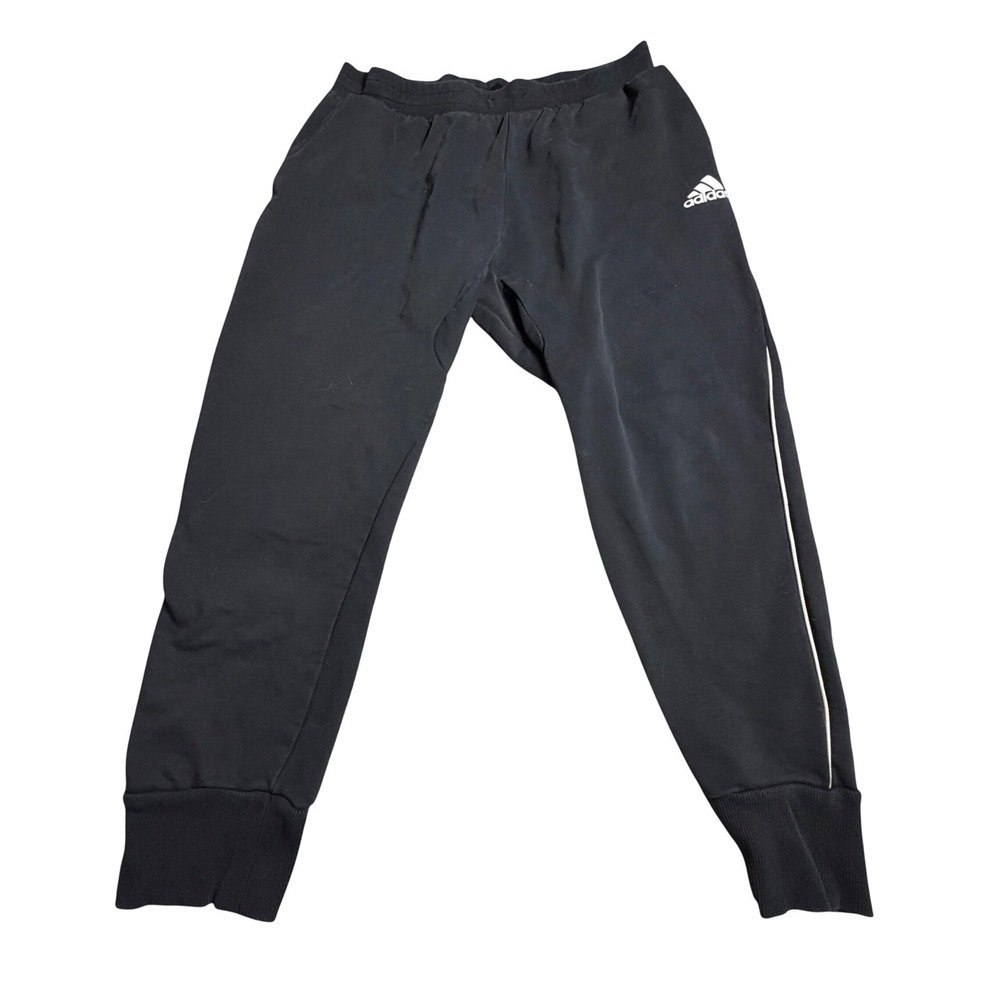 Adidas Basketball Club Joggers Mens XL Black Sweatpants Good Missing Drawstring